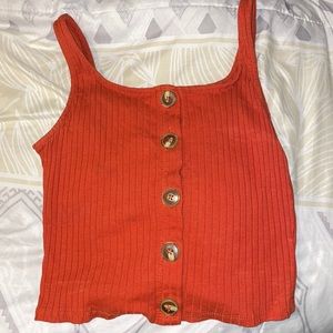 Ribbed crop top tank